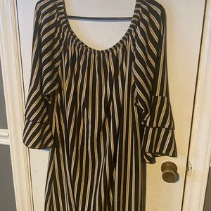 black with white and yellow stripes